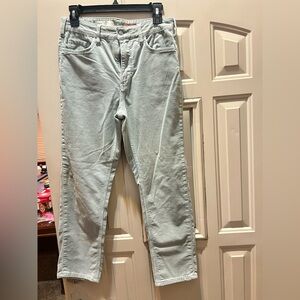 Pilcro High-Rise Cordury Slim Light sea foam green Jeans